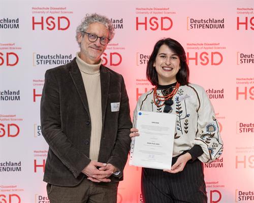 Prof. Dr. Fernand Hörner und Irina Pavliuk